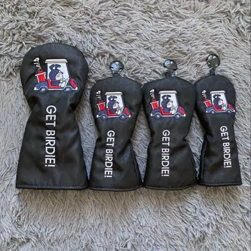 [ 새상품 ] 4세트 도라에몽 골프 클럽 헤드커버 1+3+5+UT 블랙