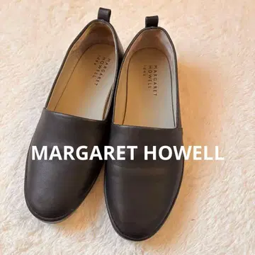MARGARET HOWELL 블랙 플랫 슬립온 가죽 23