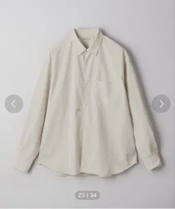 UNITED ARROWS 아이보리 긴팔 셔츠