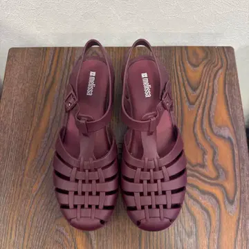 melissa 버건디 샌들