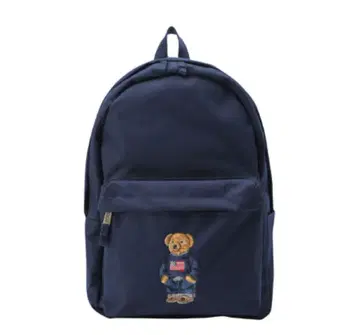 POLO 곰 자수 네이비 백팩