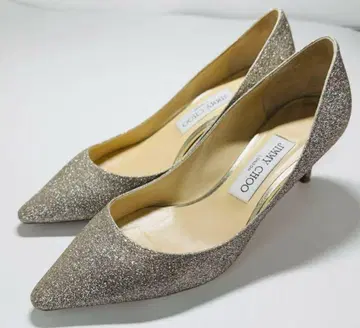 JIMMY CHOO 지미추 골드 글리터 펌프스