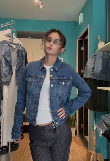 Levi's 데님 자켓 스트레치