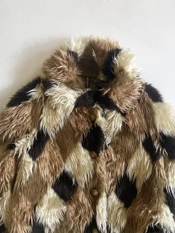 FRAPBOIS Diamond fur jacket