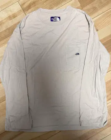 THE NORTH FACE 베이지 롱 슬리브 티셔츠 M