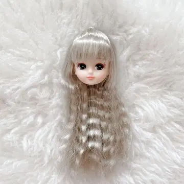 최종 가격 거의 미사용 리카짱 캐슬 인형 교실 실버 헤어 헤드만