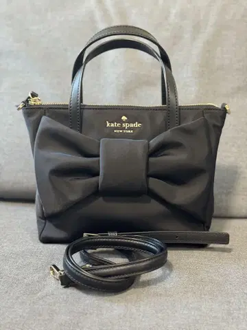 [ 새상품급 ] kate spade 리본 포함 핸드백 블랙