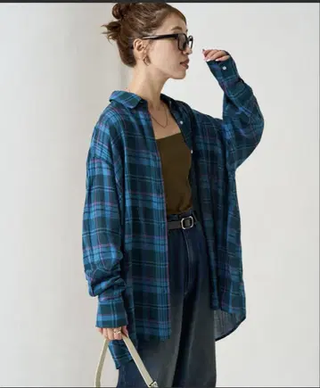 FREAK'S STORE 한정판 빅 실루엣 체크 볼륨 셔츠