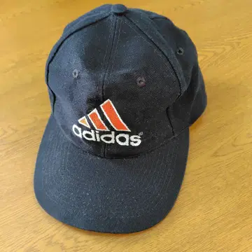 [ 헤이세이 레트로 ] adidas 블랙 캡 오렌지 로고