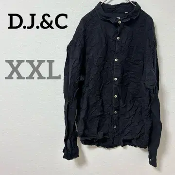 D.J.&C [ XXL ] 블랙 긴팔 셔츠 오버 사이즈 셔츠 긴팔 블랙