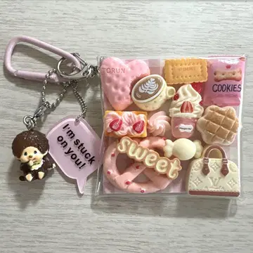 가챠 파우치 몽치치 스위츠 핑크 화이트