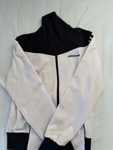 adidas 집업 자켓 화이트/블랙