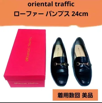 [오리엔탈 트래픽] 펌프스 로퍼 가죽 신발 블랙 24cm