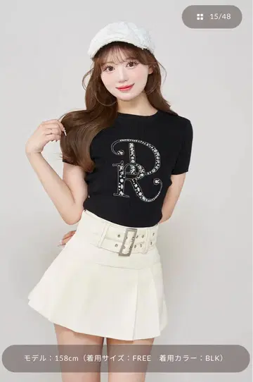 Darich DR 비쥬 리브 니트탑 블랙