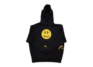 drew 스마일리 페이스 후드티 블랙