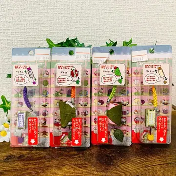 지역 한정 키티 화과자 사쿠라모치 카시와모치 요칸 끈 스트랩 4점