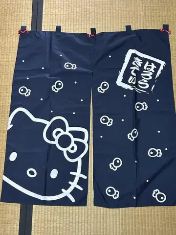 헬로키티 디자인 노렌 네이비 산리오 2005