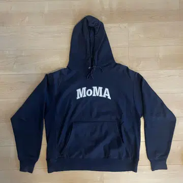Champion MoMA 로고 후드티 L 네이비