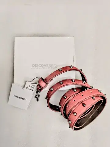 미사용 새상품 택 포함 DISCOVERD 찡 장식 LEATHER 벨트