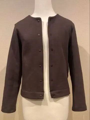 [ 무인양품 ] 다크 브라운 이중 편직 맨투맨 가디건