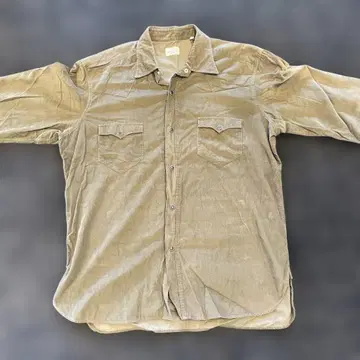 BAGUTTA 카키 코듀로이 긴팔 셔츠