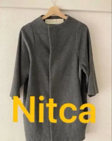 새상품급 니트카 코쿤 코트 캐시미어 nitca