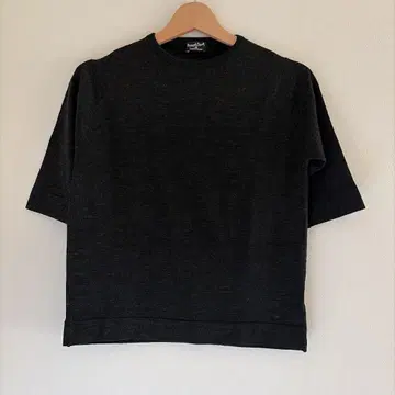 마가렛호웰 다크 그레이 크루넥 반팔 니트