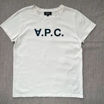 [ 새상품급 ] A.P.C. 화이트 로고 티셔츠