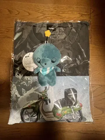 교육 방송 타마 bike delivery Tee 티셔츠 미니 봉제 인형
