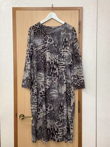 카모이 요코 튜닉 tunic 원피스 홈웨어 애니멀 프린트