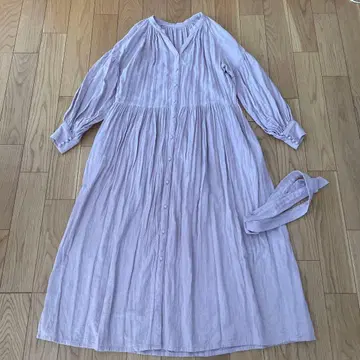 La vie et 더블 거즈 원피스 롱 셔츠 새상품급