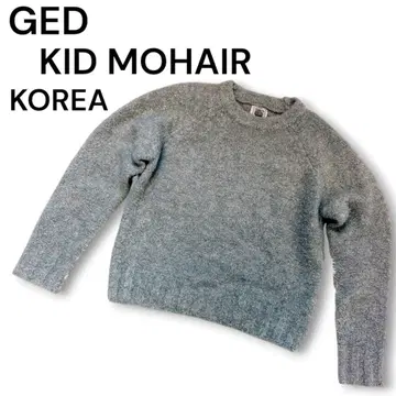 [레어] ged 풀오버 니트 그레이 키드 모헤어 울 한국