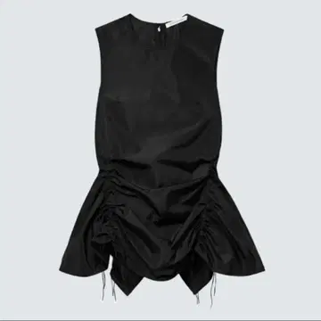 CECILIE BAHNSEN 세실리 반센 셔링 타프타 상의 블랙