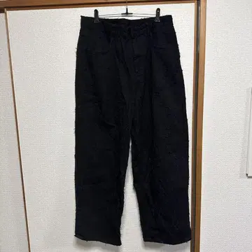 ZARA 하드 크러쉬 블랙 배기 데님 사이즈 42