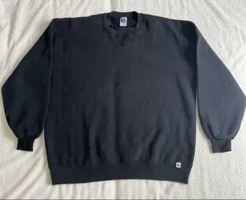 90s 러셀 블랙 맨투맨 XL 사이즈 미국제 페이드