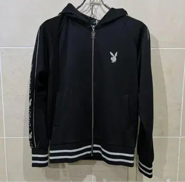 플레이보이 라메 프린트 지퍼 후드티