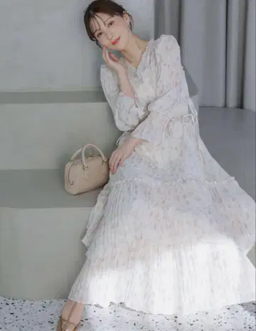 snidel 와셔 플리츠 원피스 LBEG 스나이델