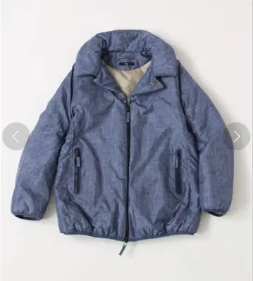 45R 나일론 데님 프린트 하프 코트