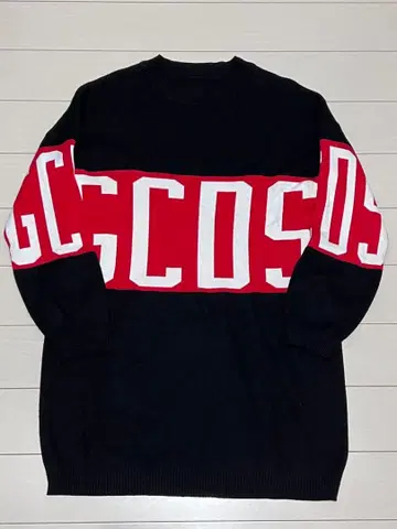 GCDS 로고 긴팔 니트 스웨터