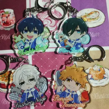 블루 록 쿠쿠패드 카페 아크릴 키링 이사기 린 나기 쿠니가미