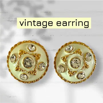 빈티지 귀찌 화이트 골드 MCM 클립 귀찌