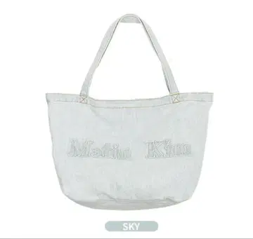 Matin Kim LOGO WASHED DENIM TOTE BAG