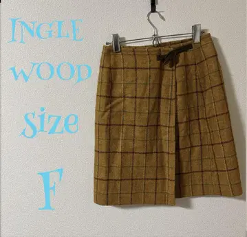 INGLEWOOD 체크 무늬 타이트 스커트 사이즈 F 일본제