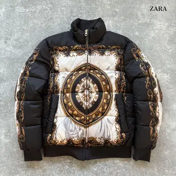 [ ZARA ] 자라 바로크풍 퍼프 자켓 패딩 자켓 블랙