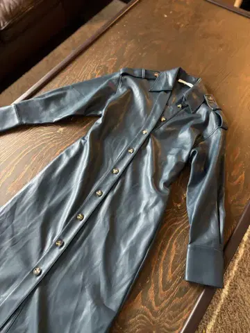 아돌포 도밍게스 인조 가죽 셔츠 원피스 코트 34