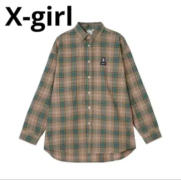 X-GIRL PLAID FACE EMBROIDERY SHIRT