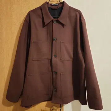 ZARA 자라 XL 와인 레드 셔츠 자켓 1회 착용 오버 사이즈