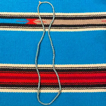 앤티크 터콰이즈 비즈 목걸이 레어 아메리카 원주민