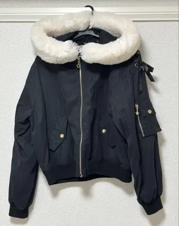 SecretHoney 아우터 소매 레이스업 블루종