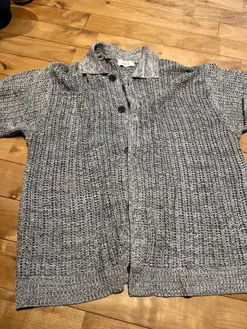 [ SERACE ] 오버 사이즈 시스루 메쉬 반팔 가디건